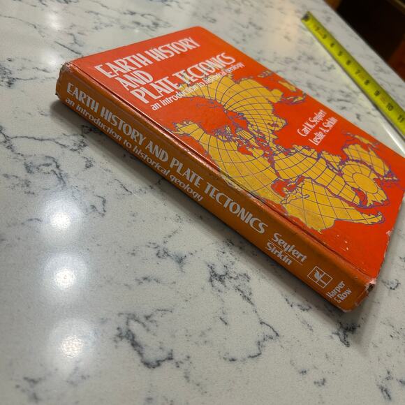 Earth History and Plate Tectonics, Seyfert and Sirkin, 1973, Orange Hardcover - Picture 15 of 15
